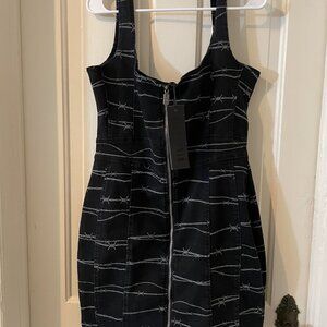 NWT Disturbia Barbed Denim Corset Dress